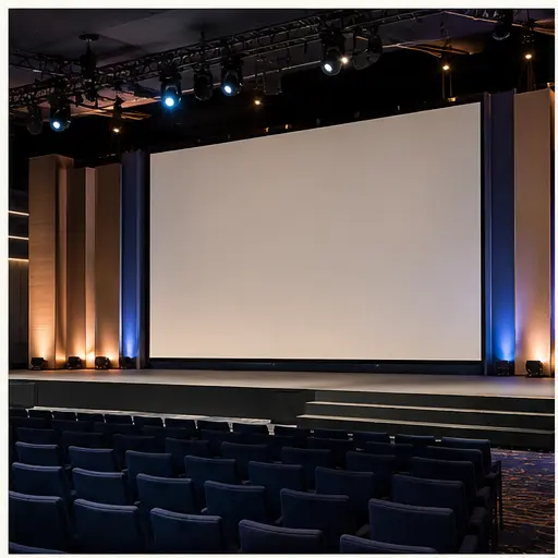 Illustrative branded corporate event stage