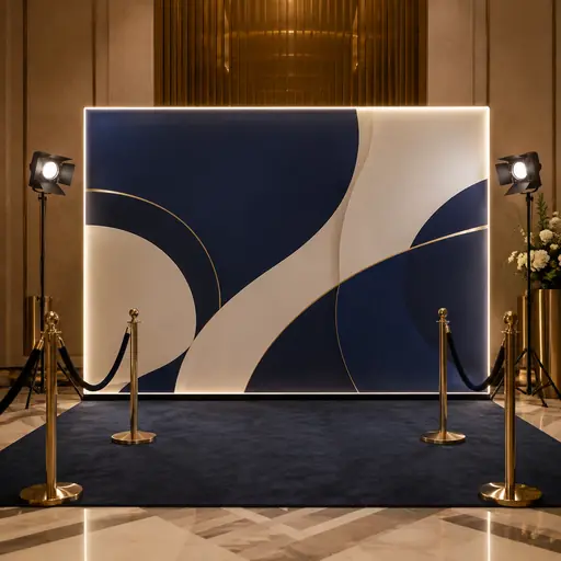 Illustrative event media wall
