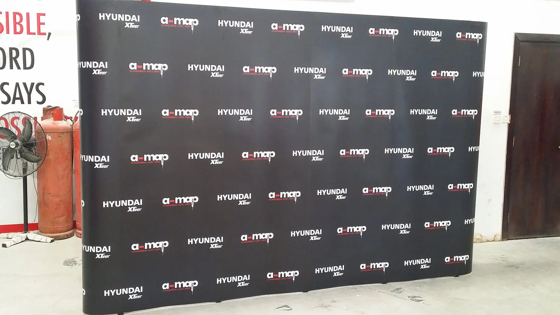 Hyundai branded media wall