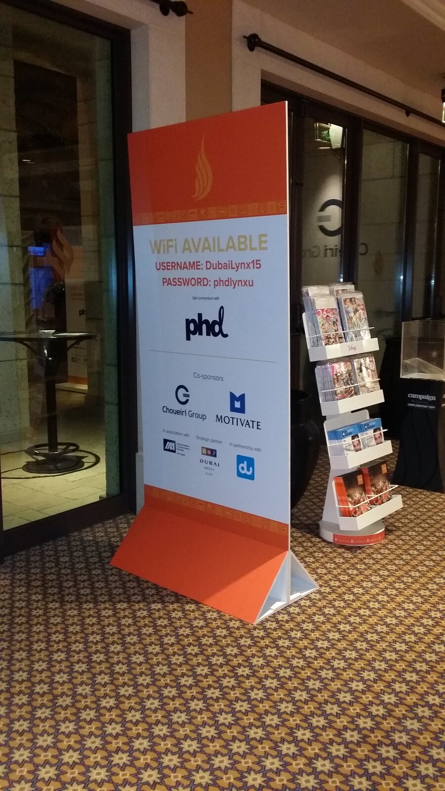 Freestanding information and brochure display