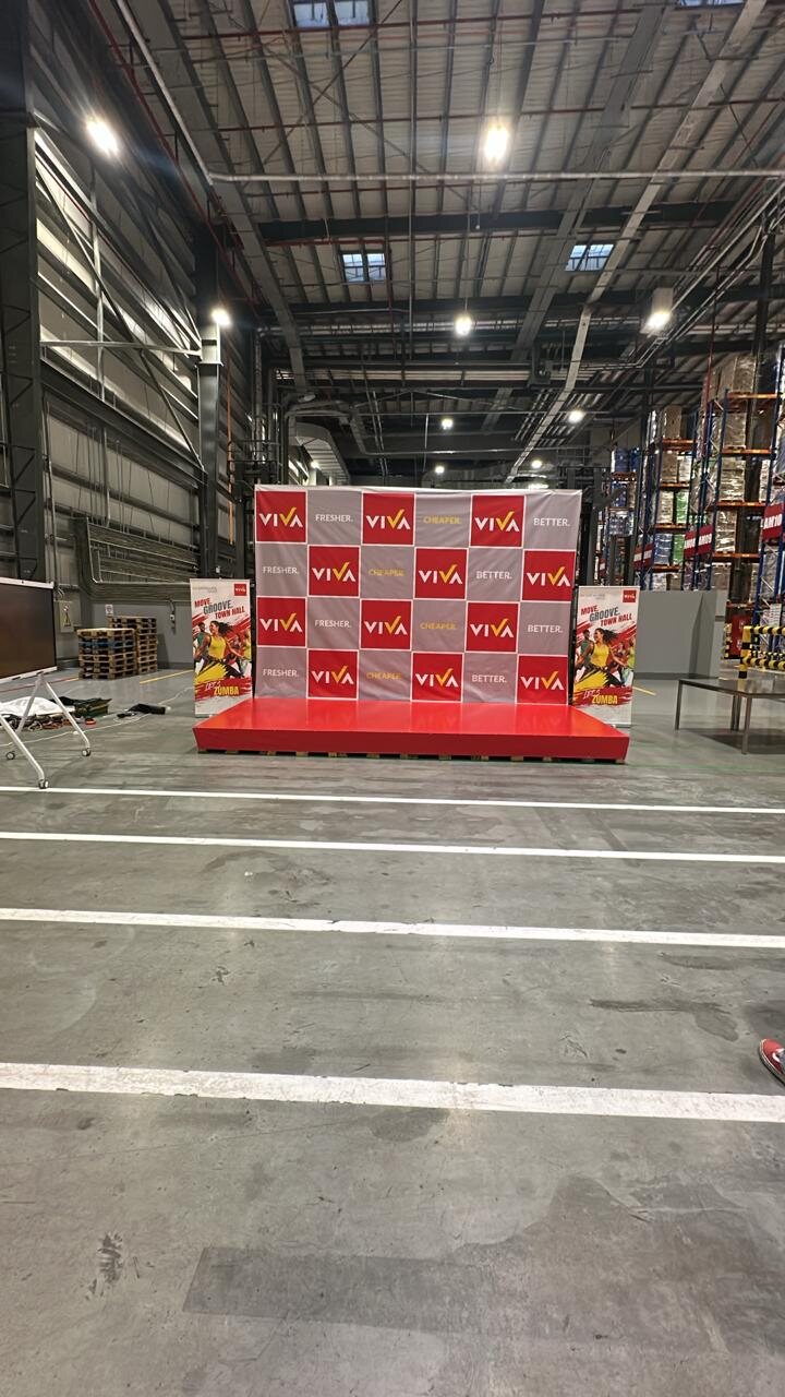 VIVA event photo backdrop