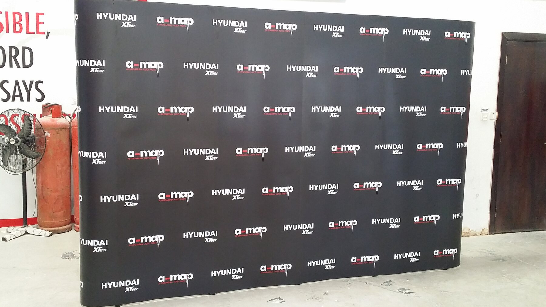Hyundai branded media wall
